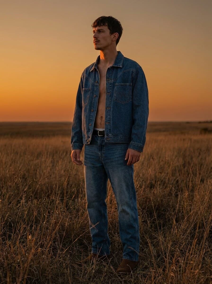 Field at sunset