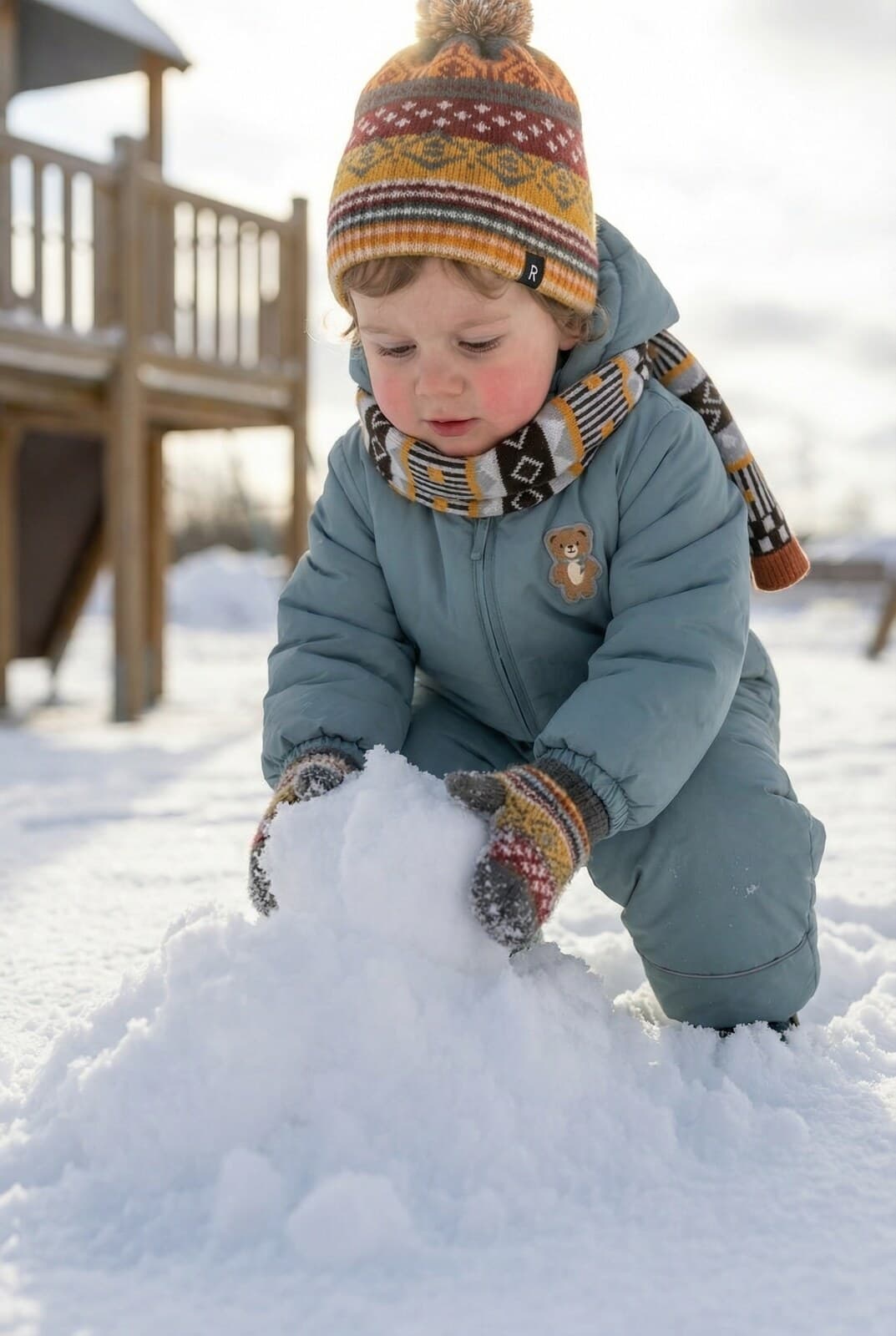 Toddler in the snow