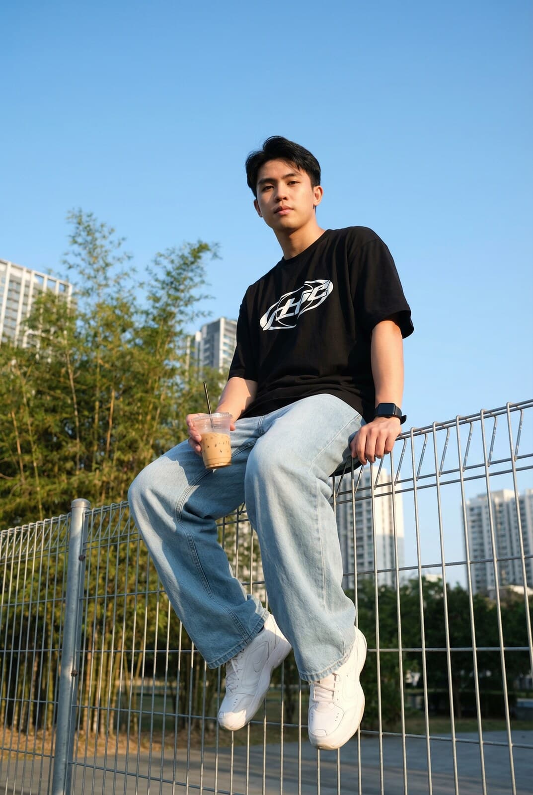 Guy on a fence